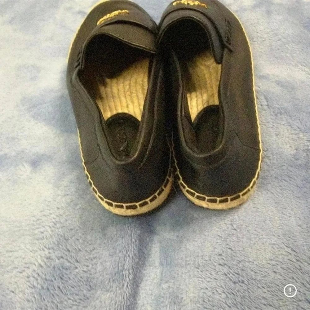 Coach black leather espadrille loafers Size‎ US 5.5 new no box
